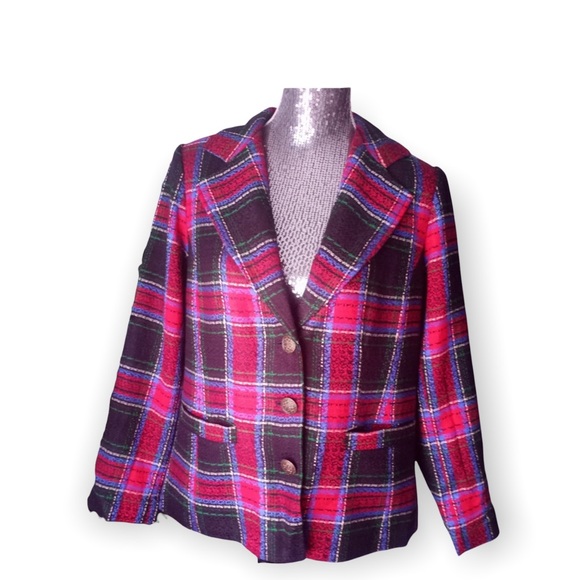 Linea By Louis Dell'Olio Jackets & Blazers - SOLD‼️📪✅Vintage LINEA by Louis Dell'Olio plaid 100% Polyester Blazer